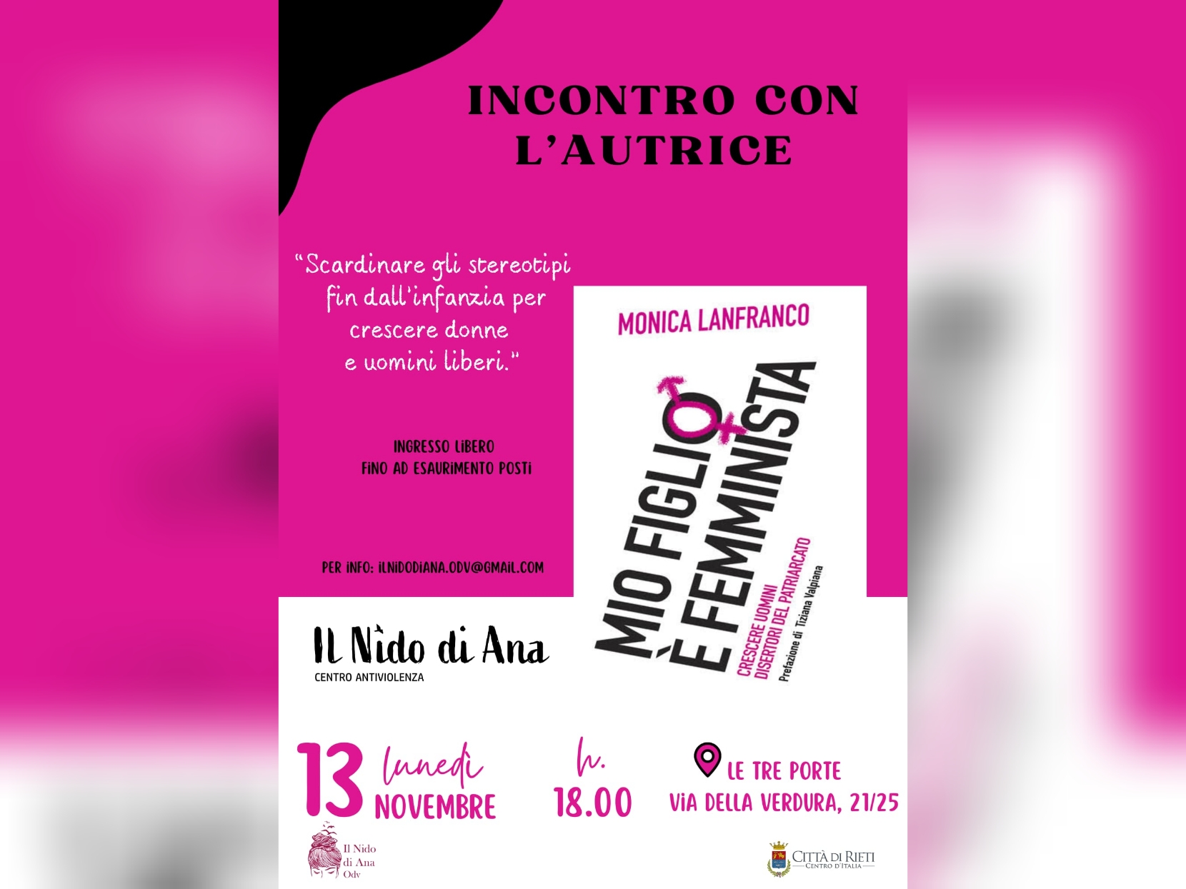 “Mio figlio è femminista”, il Nido di Ana incontra l’autrice del libro